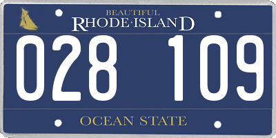 RI license plate 028109