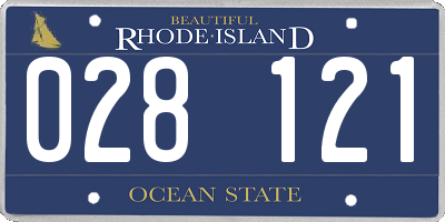 RI license plate 028121
