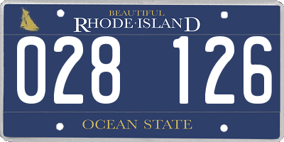 RI license plate 028126