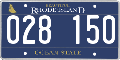 RI license plate 028150