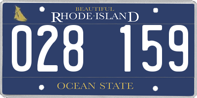 RI license plate 028159