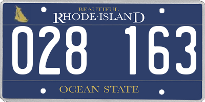 RI license plate 028163