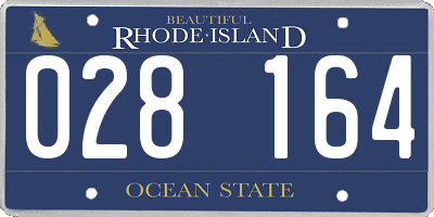 RI license plate 028164