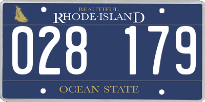 RI license plate 028179