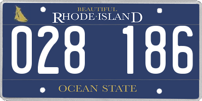 RI license plate 028186