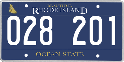RI license plate 028201