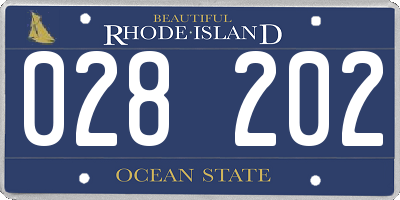 RI license plate 028202