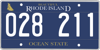 RI license plate 028211