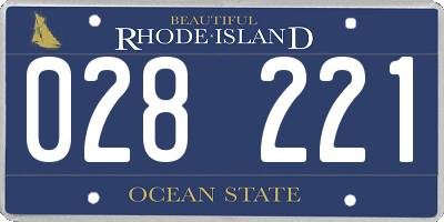 RI license plate 028221