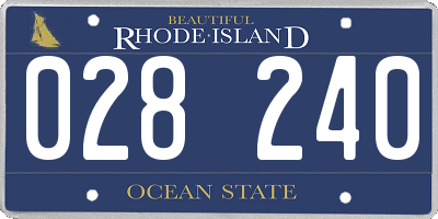 RI license plate 028240