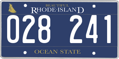 RI license plate 028241
