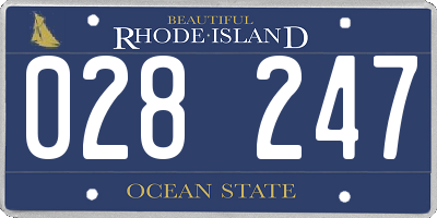RI license plate 028247