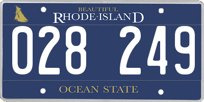RI license plate 028249