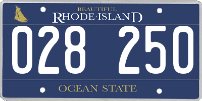 RI license plate 028250