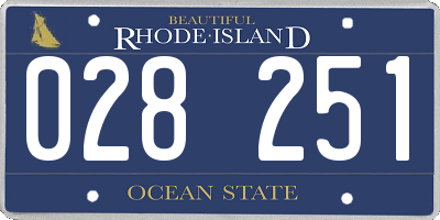 RI license plate 028251