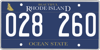 RI license plate 028260