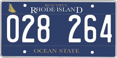 RI license plate 028264