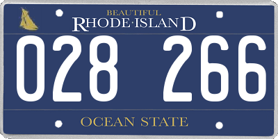 RI license plate 028266