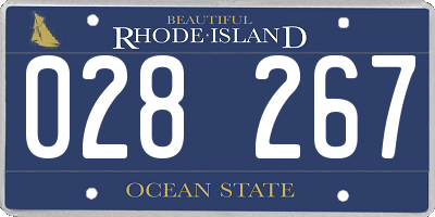 RI license plate 028267