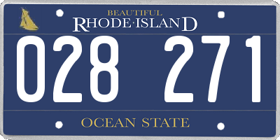 RI license plate 028271