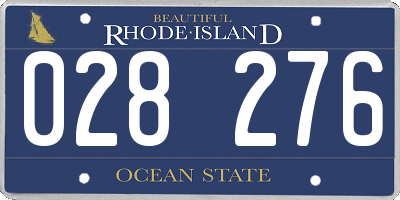 RI license plate 028276