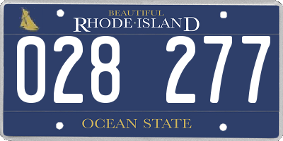 RI license plate 028277