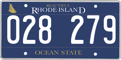 RI license plate 028279