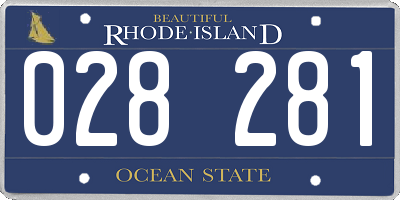 RI license plate 028281