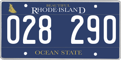 RI license plate 028290