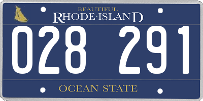 RI license plate 028291