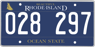 RI license plate 028297