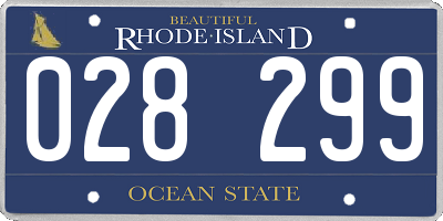 RI license plate 028299