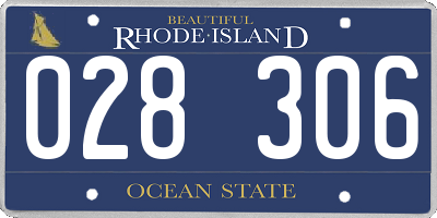 RI license plate 028306