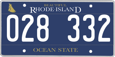 RI license plate 028332
