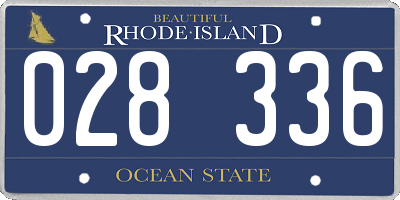 RI license plate 028336