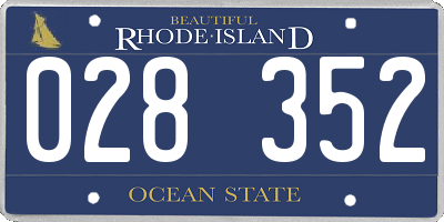 RI license plate 028352