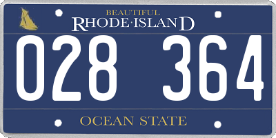 RI license plate 028364