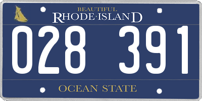 RI license plate 028391