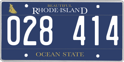 RI license plate 028414