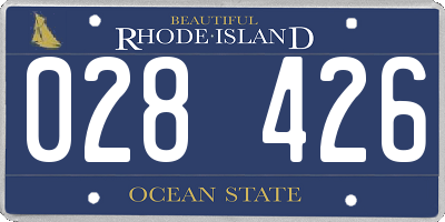 RI license plate 028426