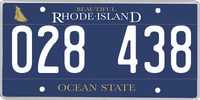 RI license plate 028438