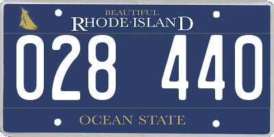RI license plate 028440
