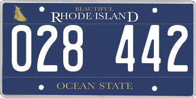 RI license plate 028442