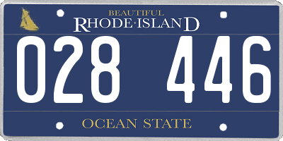 RI license plate 028446