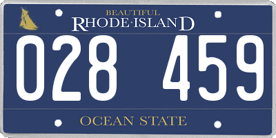 RI license plate 028459
