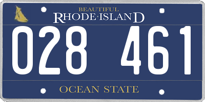 RI license plate 028461