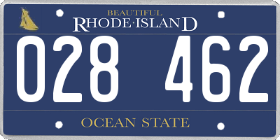 RI license plate 028462