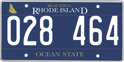 RI license plate 028464
