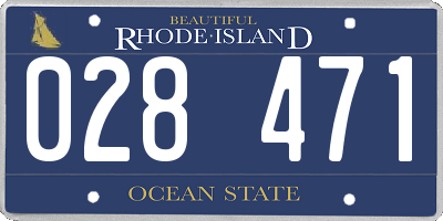 RI license plate 028471