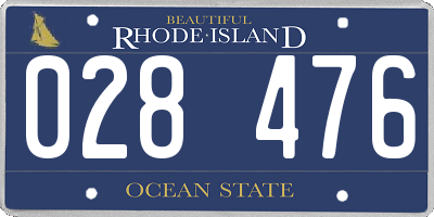RI license plate 028476